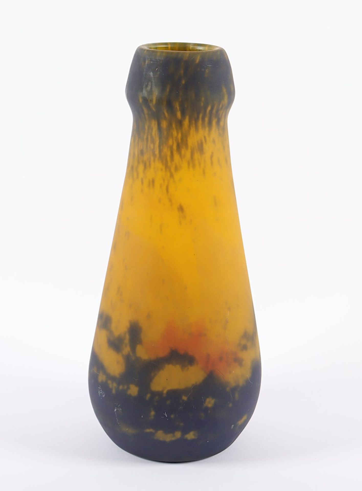 VASE, farbloses, satiniertes Glas, - Bild 2 aus 3