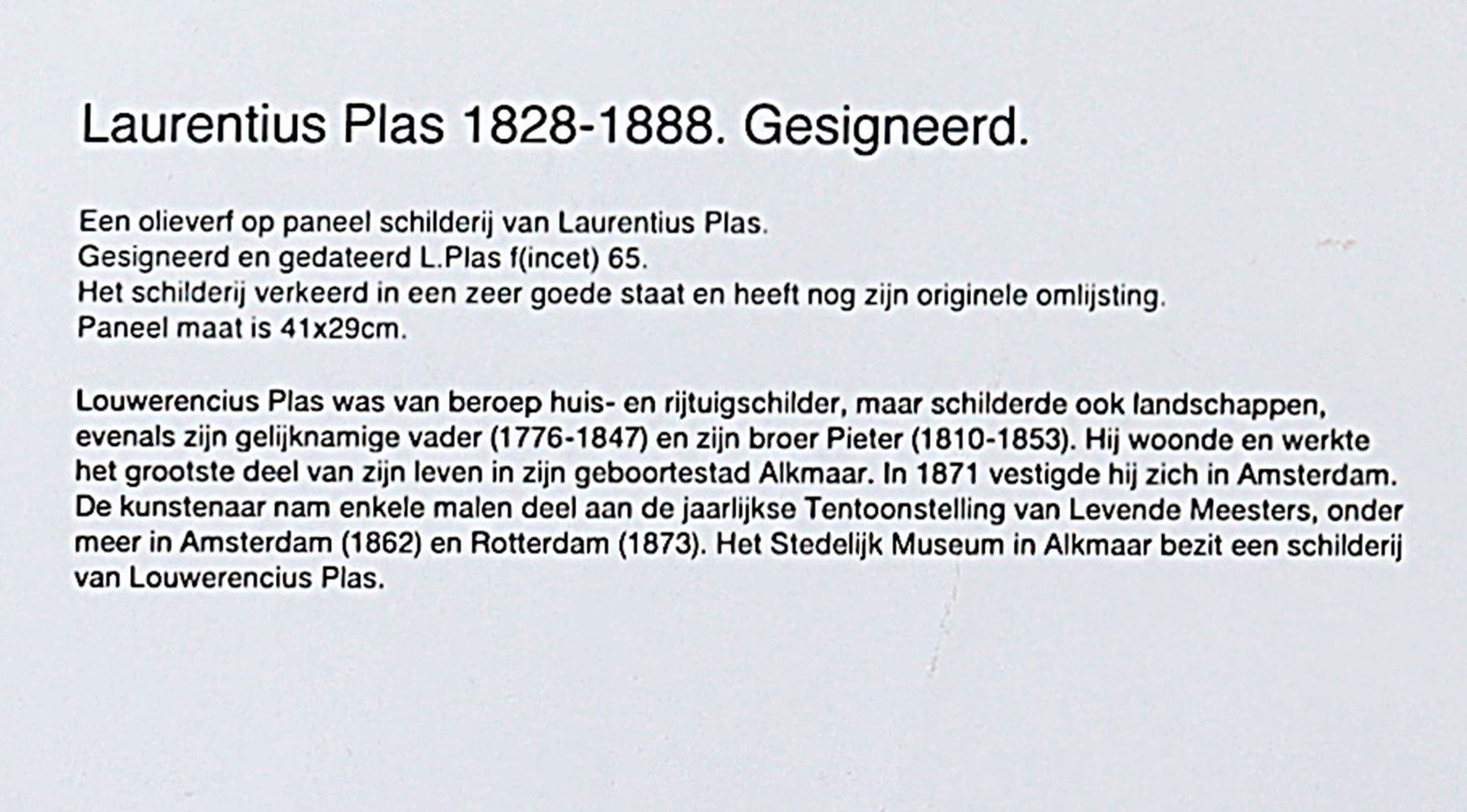 PLAS, Laurens (1828-1893), - Bild 3 aus 5