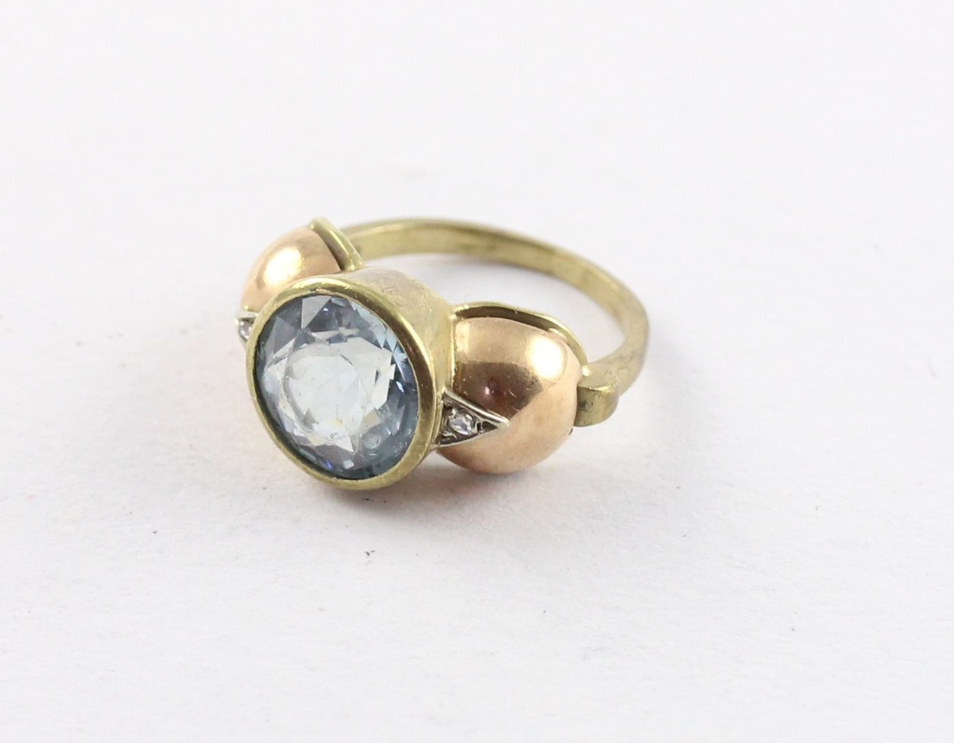 AQUAMARIN-RING, 585/ooo Gelbgold,