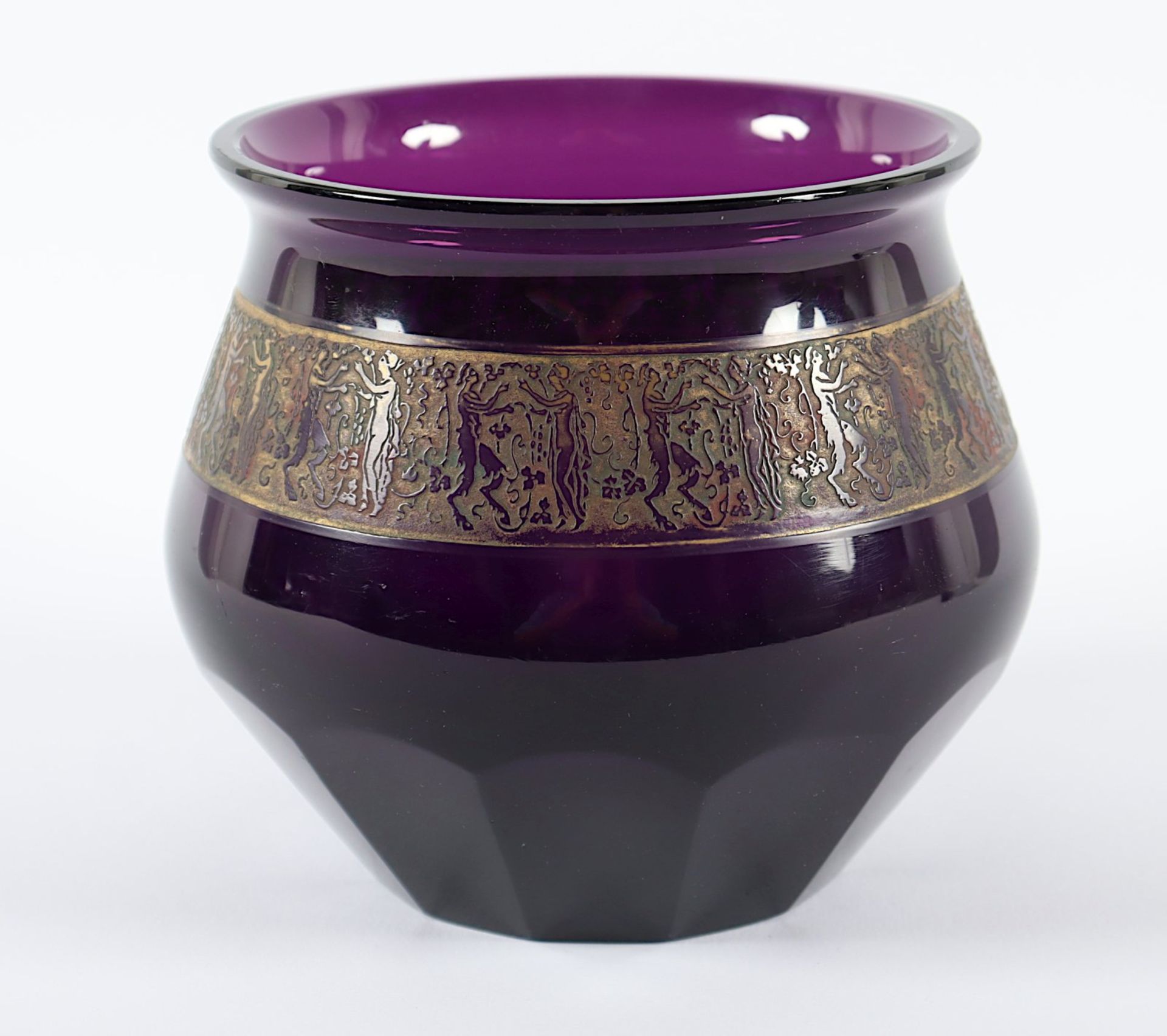 ART-DECO-VASE, violett getöntes Glas, - Image 2 of 3