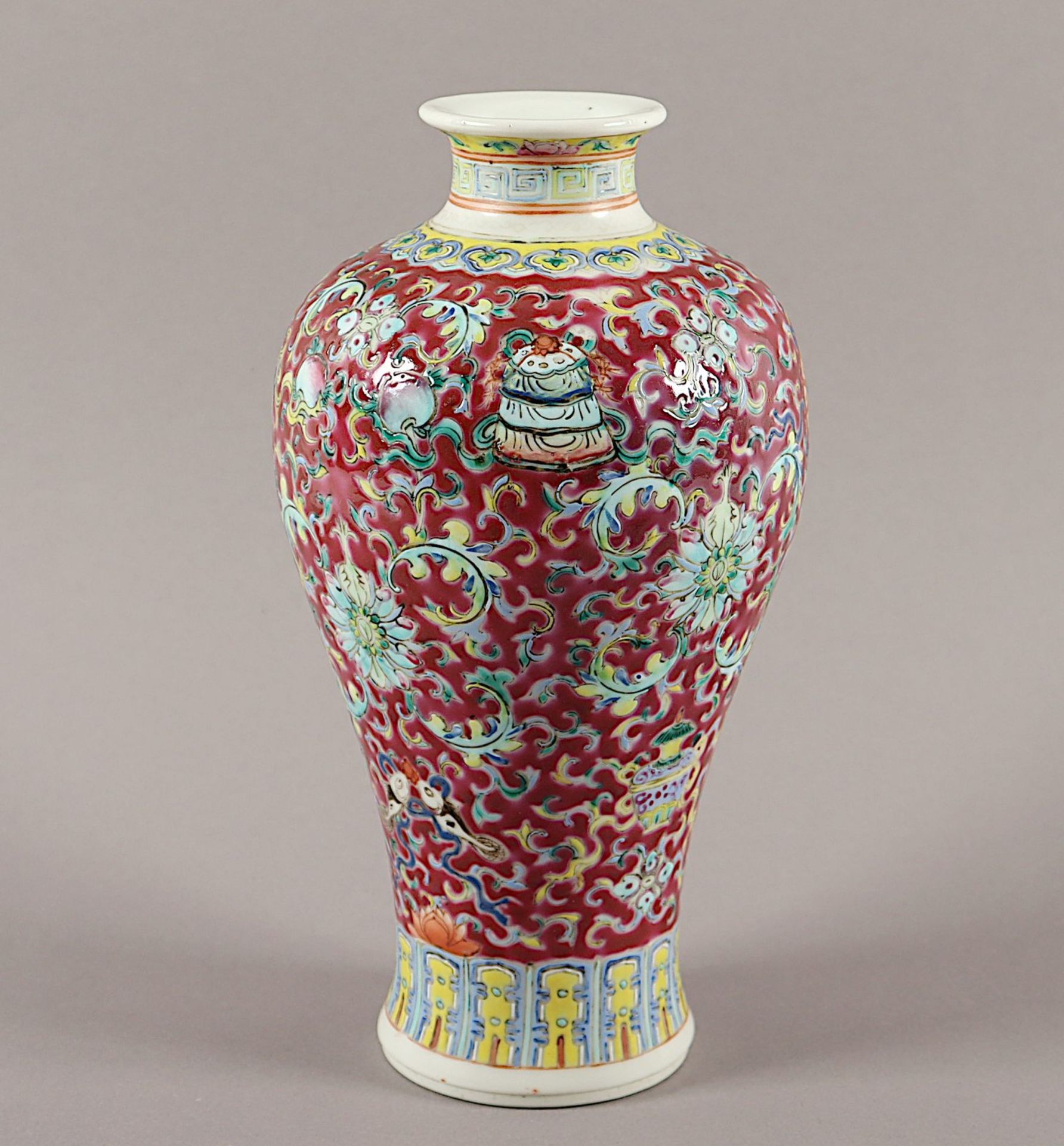 VASE, Porzellan, in polychromen Farben - Bild 2 aus 5