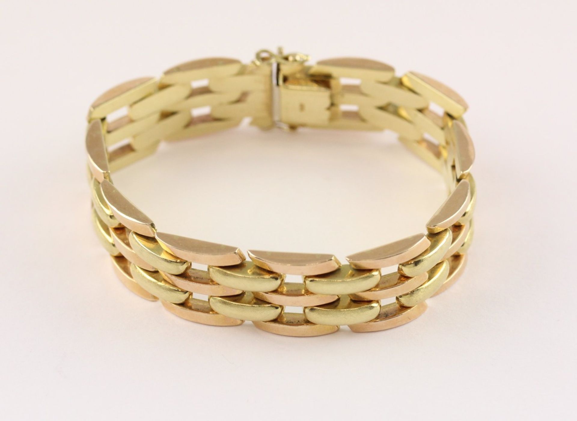 ARMBAND, 585/ooo Gelbgold und Rotgold,