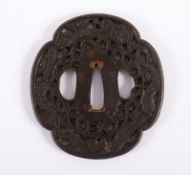 TSUBA, Eisen, Nanban-Arbeit,