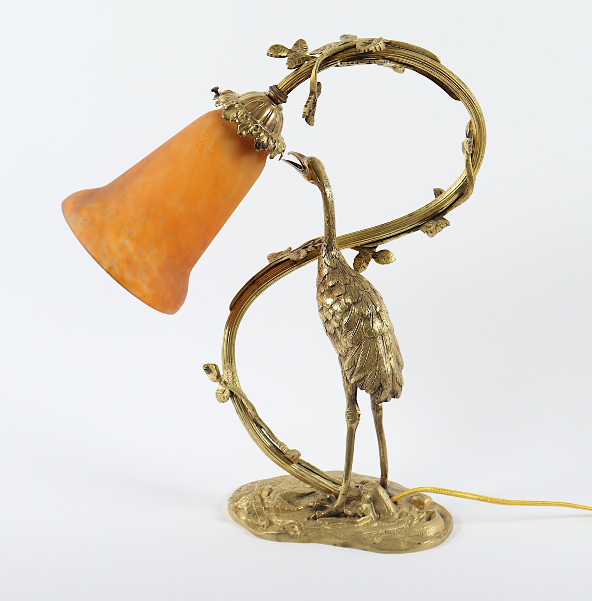 TISCHLAMPE "KRANICH", Bronze, - Bild 2 aus 3