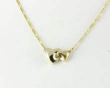 COLLIER, 585/ooo Gelbgold, zwei