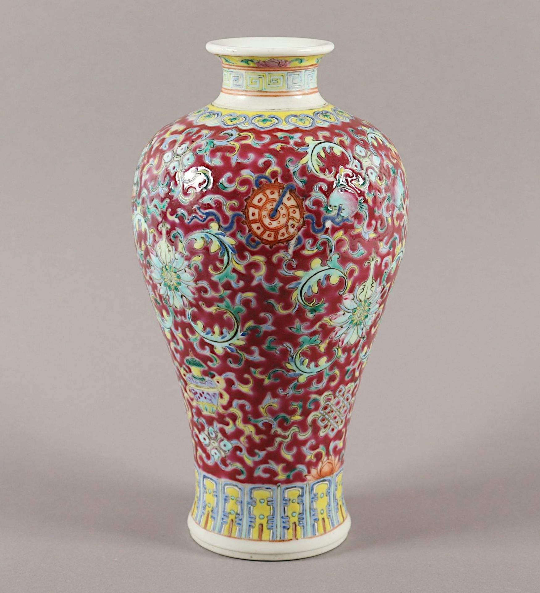 VASE, Porzellan, in polychromen Farben - Bild 4 aus 5