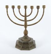 MENORAH, Bronze, H 37, DEUTSCH,