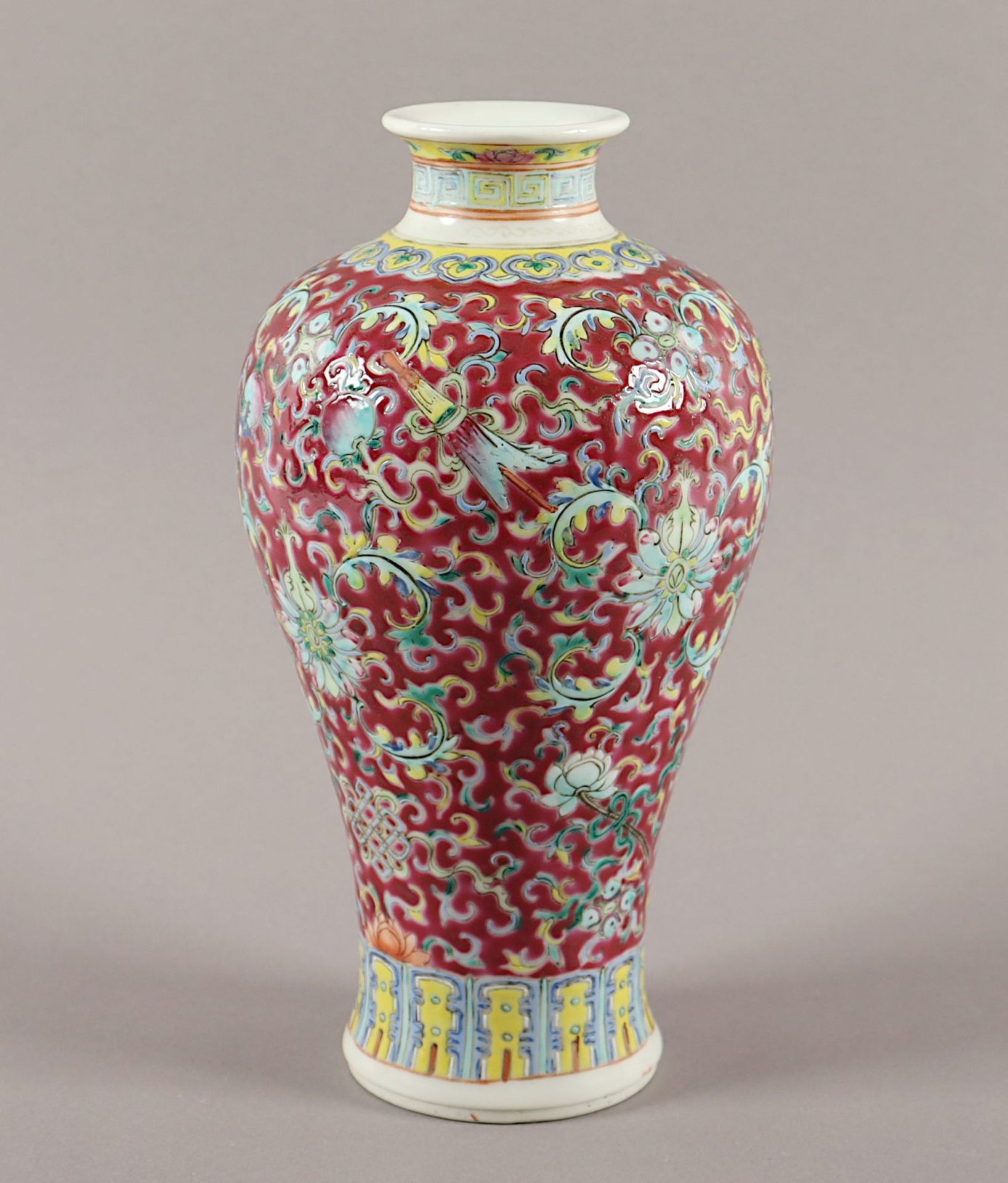 VASE, Porzellan, in polychromen Farben - Bild 3 aus 5