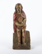 SCHMERZENSMANN, Holzfigur, geschnitzt,