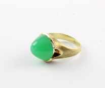 CHRYSOPRAS-RING, 585/ooo Gelbgold, RG