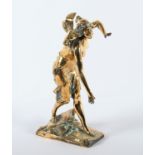 BILDHAUER, um 1900, "Nymphe", Bronze,