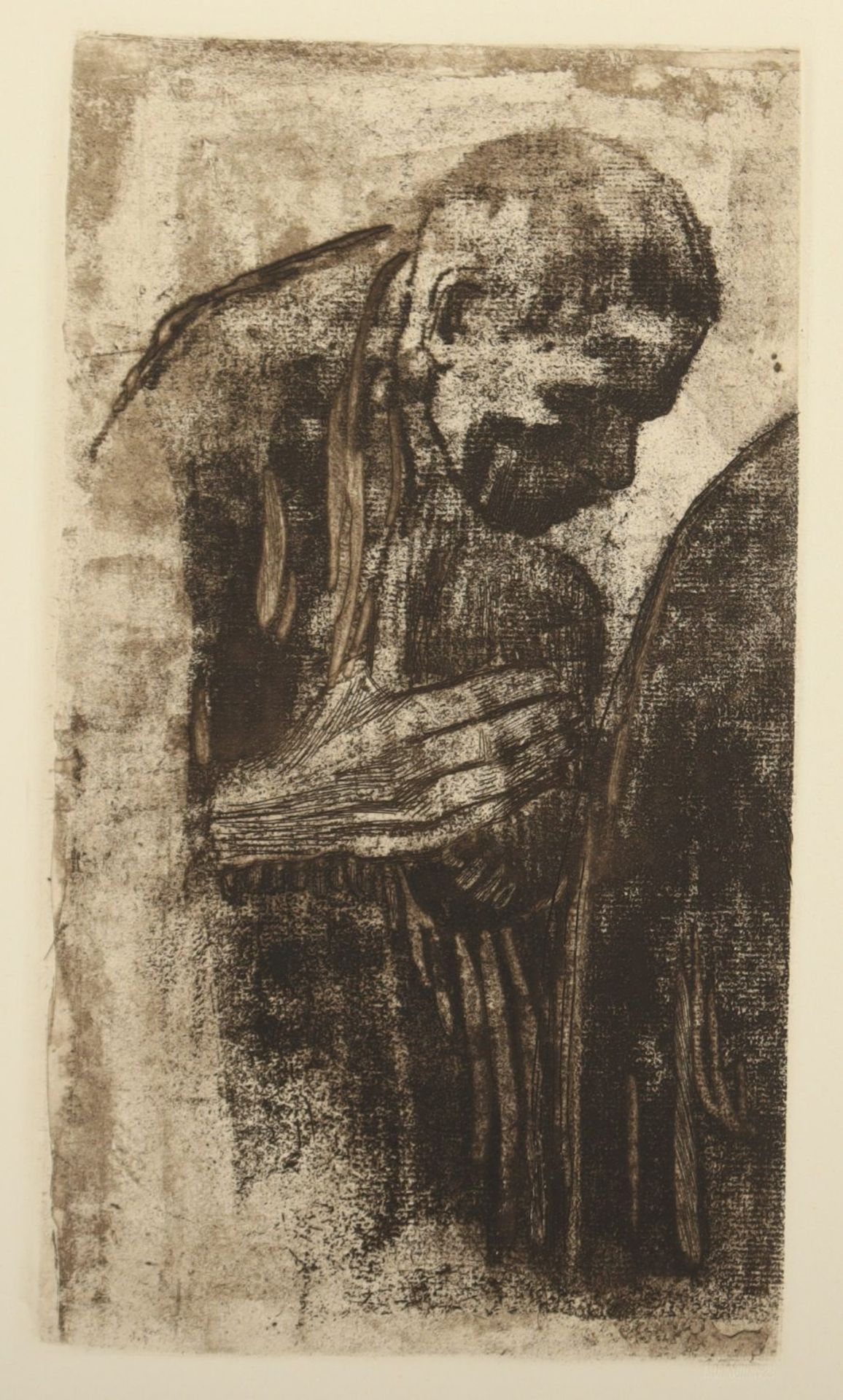 KOLLWITZ, Käthe, "Der Trauernde", die