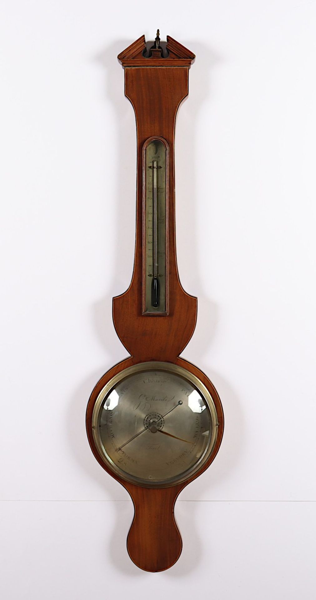 BAROMETER, Mahagoni, L 100, gemarkt,