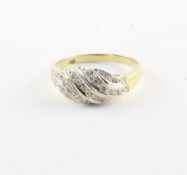 RING, 585/ooo Gelbgold, besetzt mit