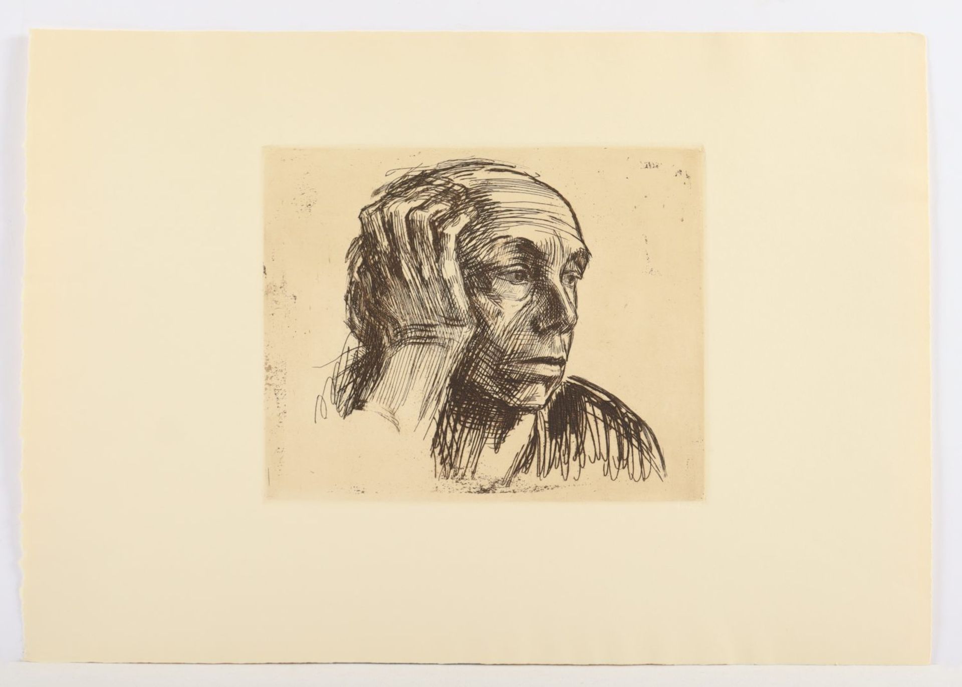 KOLLWITZ, Käthe, "Selbstbildnis", - Image 2 of 2