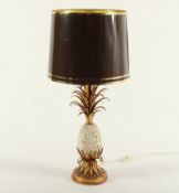 ANANAS-TISCHLAMPE, Messing/Metall,