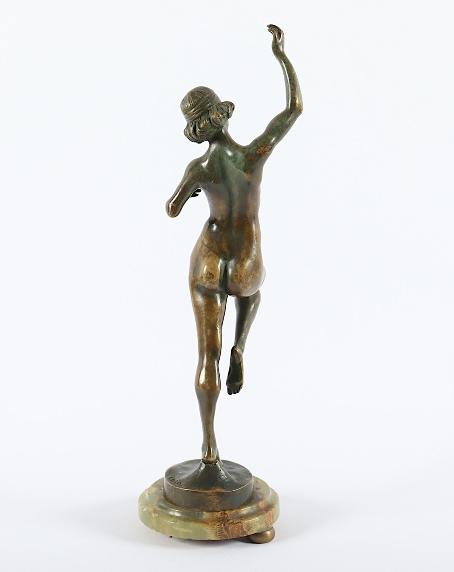 TÄNZERIN, Bronze, patiniert, - Bild 3 aus 4