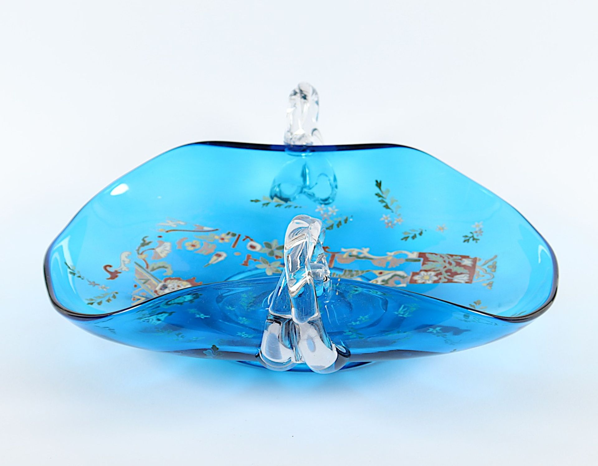 HENKELSCHALE, blaues Glas, seitlich - Image 2 of 3