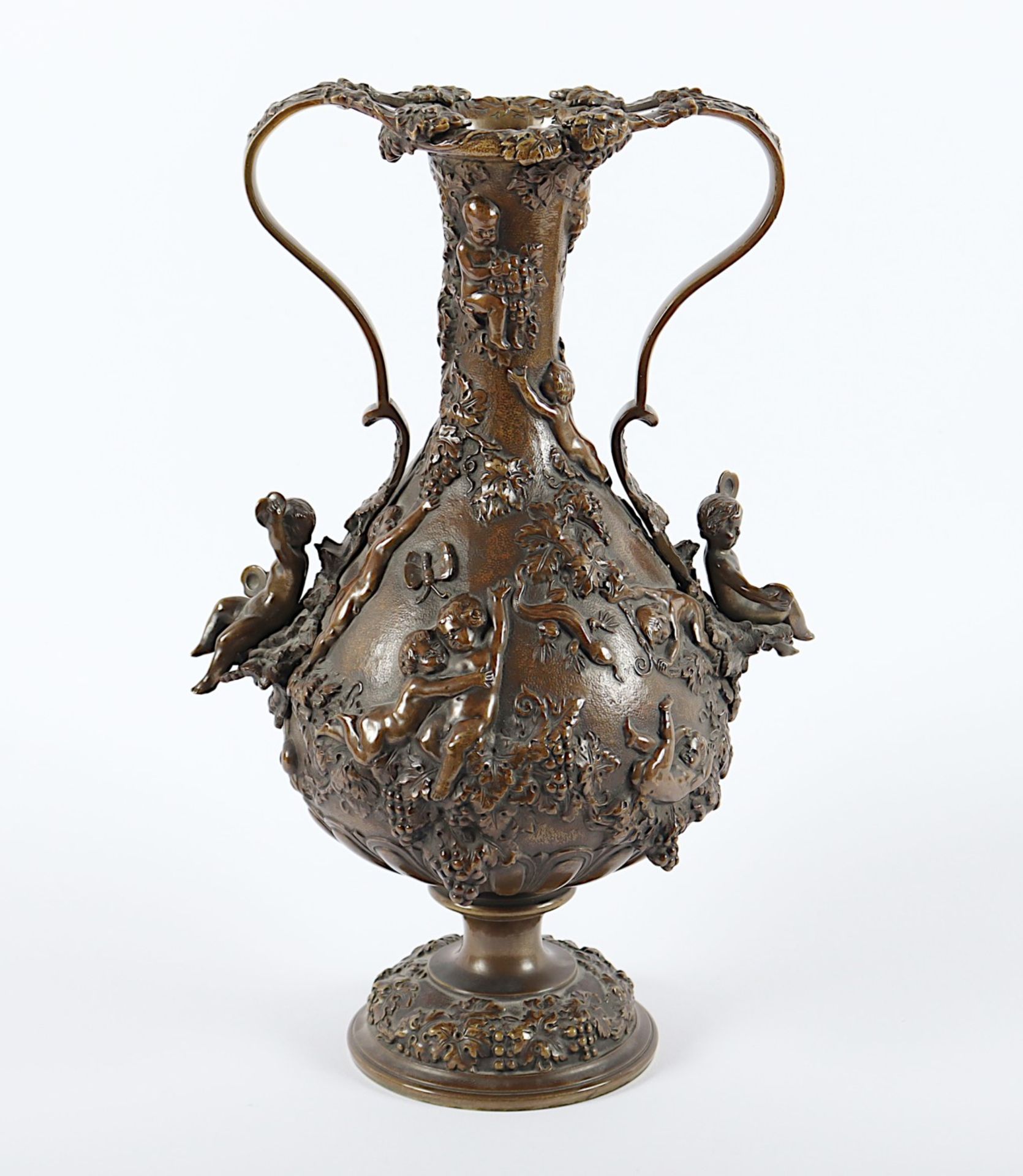 VASE "BACCHANAL", Bronze, H 30, - Image 4 of 4