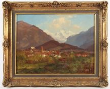 MALER E.19.JH., "Blick auf Interlaken