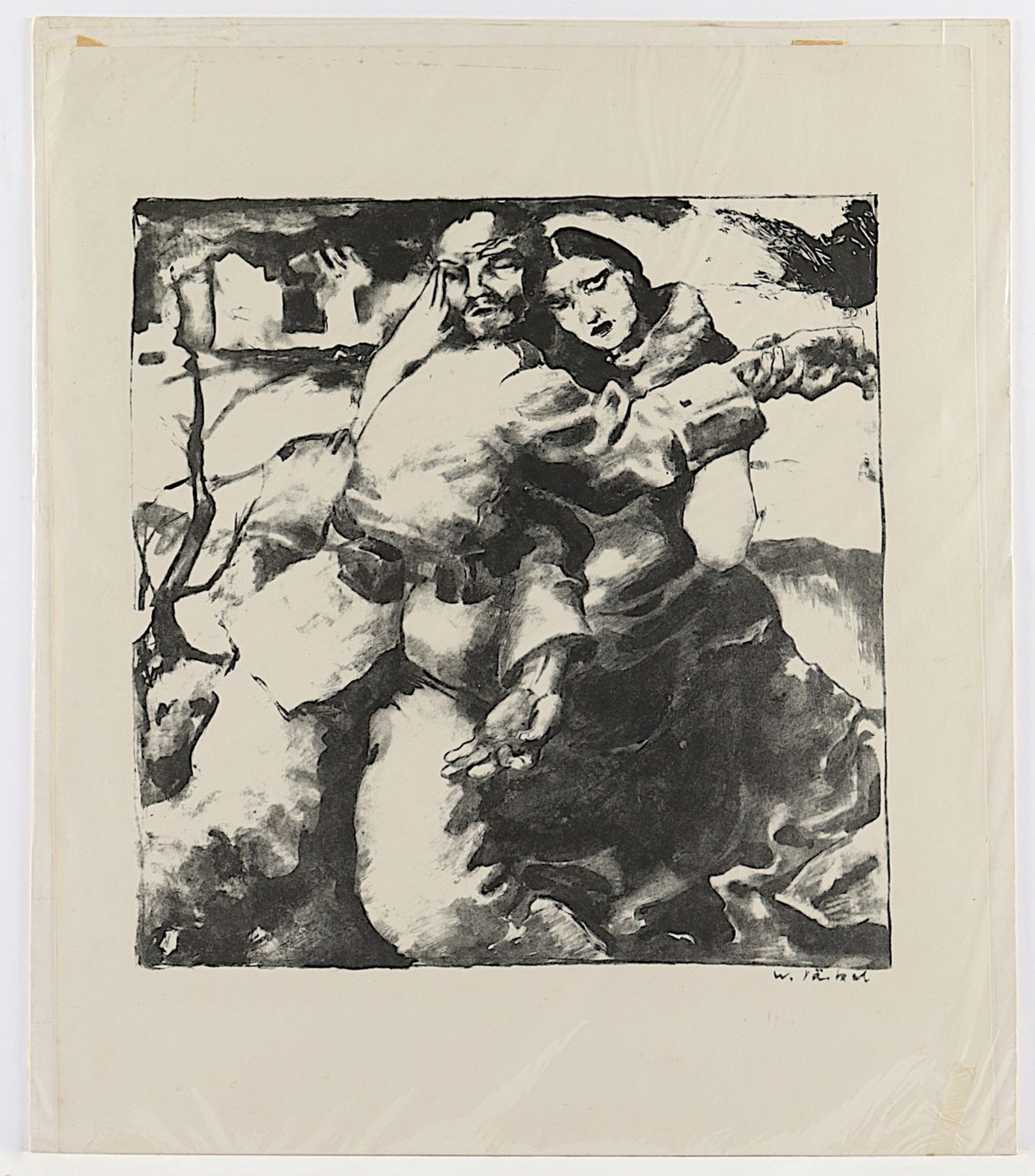 JAECKEL, Willy, "Paar", Lithografie, - Image 2 of 2