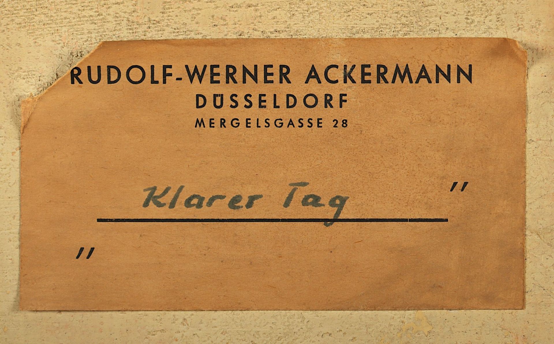 ACKERMANN, Rudolf Werner (1908-1982), - Bild 3 aus 5