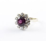 AMETHYST-RING, 750/ooo Weißgold,