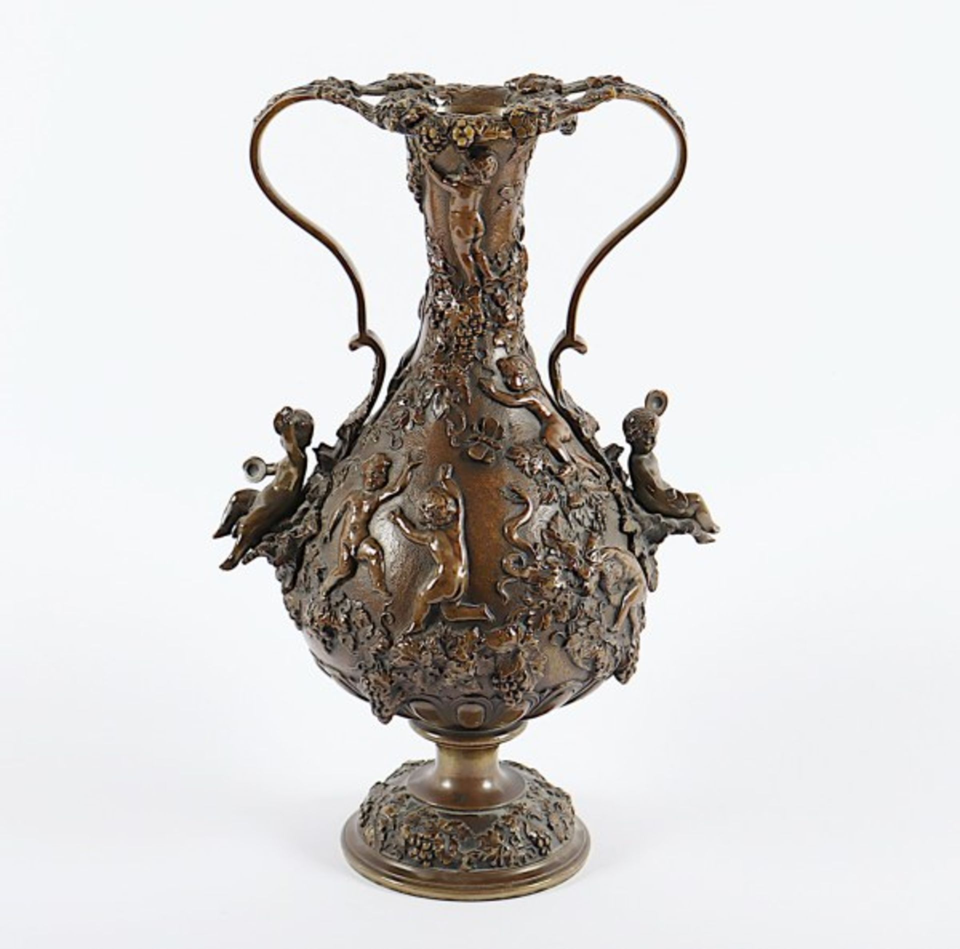 VASE "BACCHANAL", Bronze, H 30,