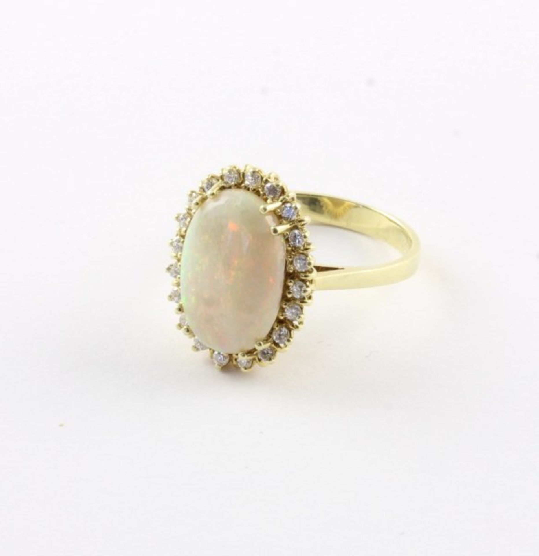 OPAL-BRILLANT-RING, 585/ooo Gelbgold,