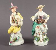 ZWEI FIGUREN, "Harlekin mit Dudelsack"