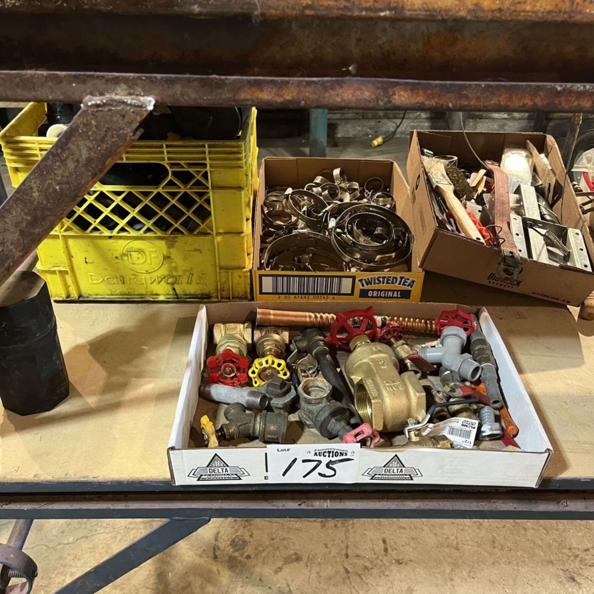 Misc valves, solder iron, plumbing, clamps