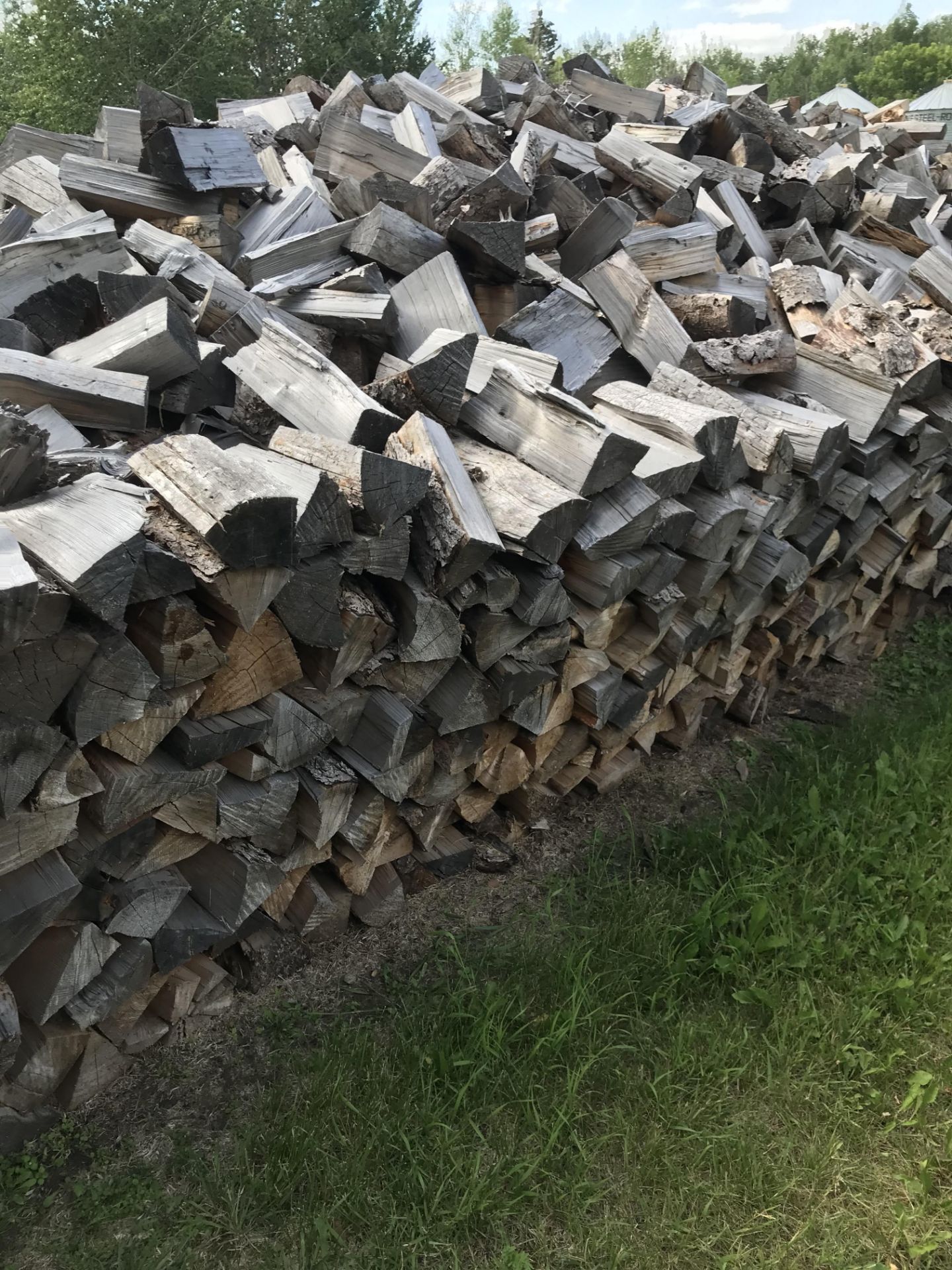 Pile 24'x14'x 6' Split Seasoned Fire Wood - Image 2 of 5
