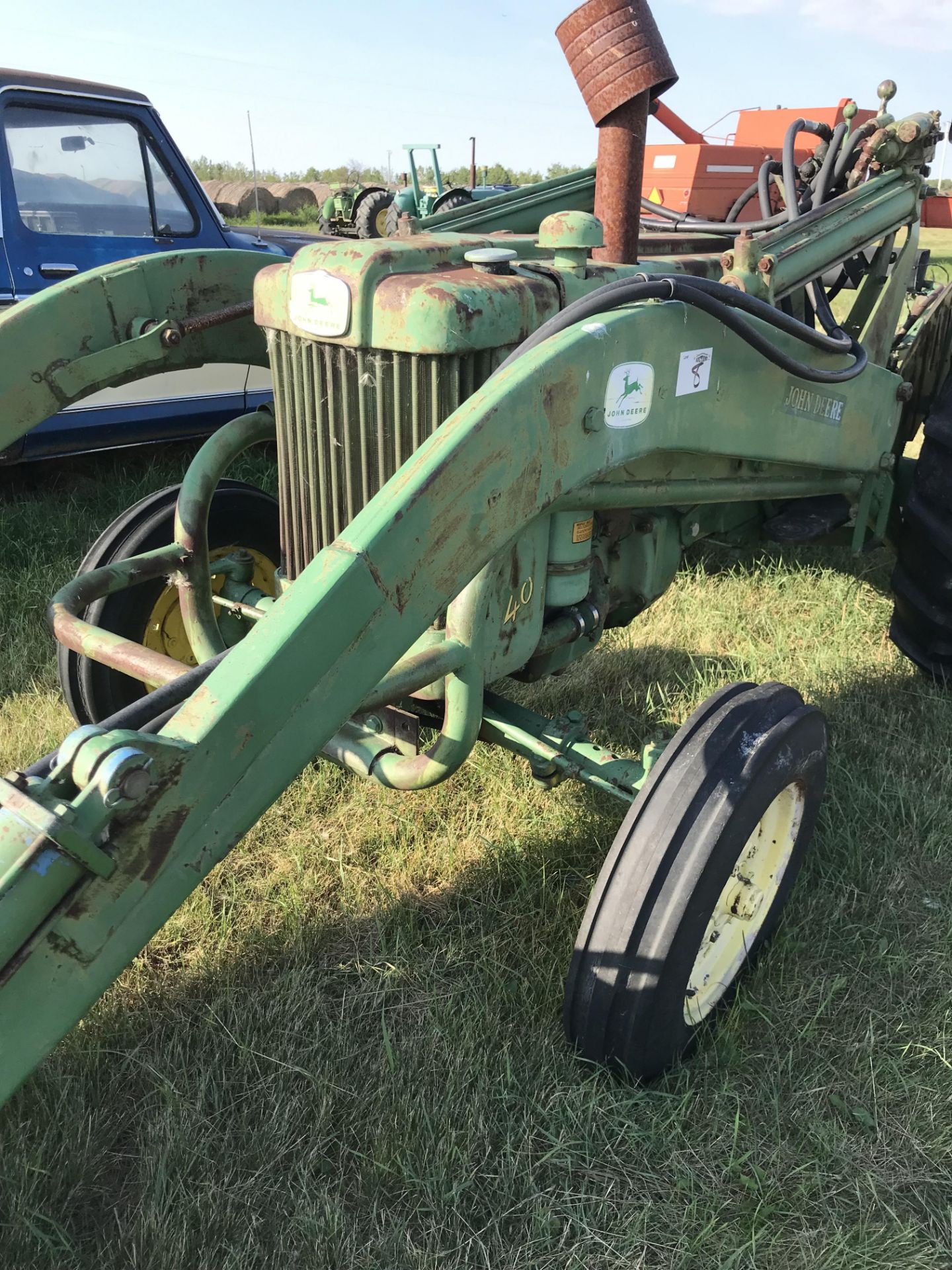 JD 40U with loader, 3pth, sn:62524