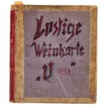 Zweiter Weltkrieg - U-Boot 458 -  "Lustige Weinkarte 'U 458'" - (Deckeltitel).