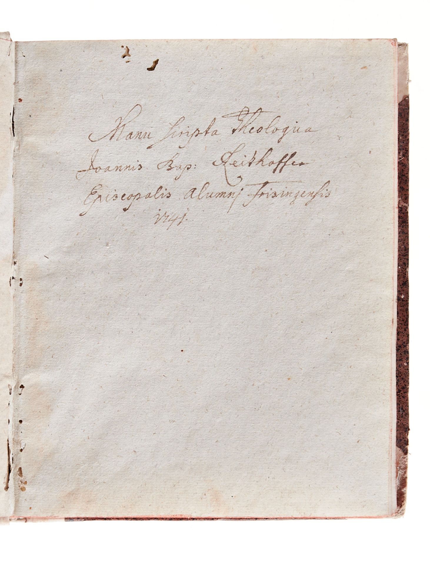 Freising Theologisches Manuskript - von Johann Baptist Reithoffer, Schüler der - Image 2 of 4