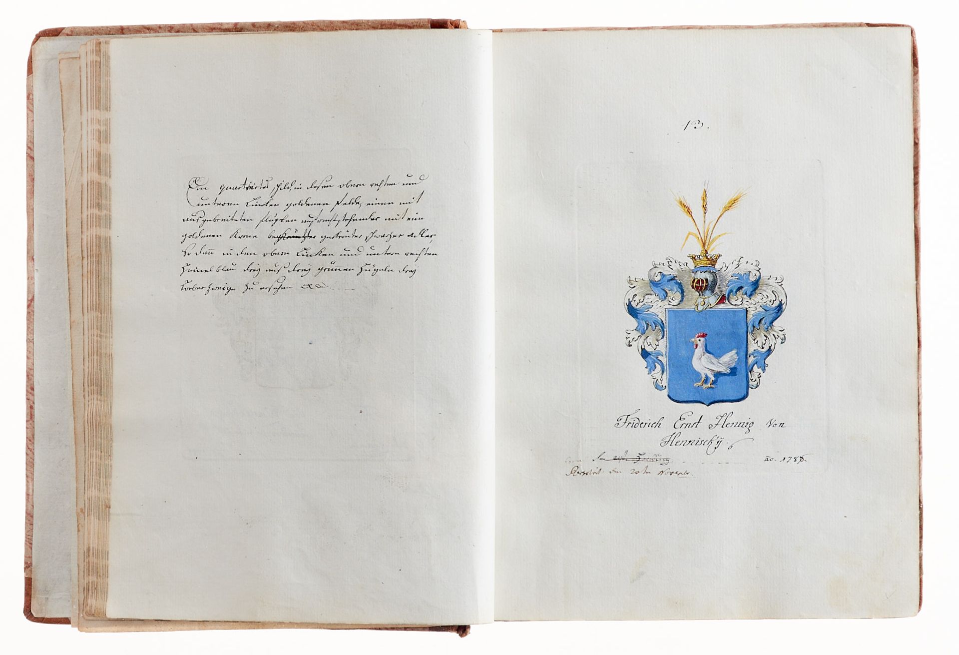 Wappenbuch  "Des heil. R. Reichs Adelstandserhöhungen ... Joseph des Zweiten" - -"... LEOPOLD DES ZW - Bild 2 aus 7