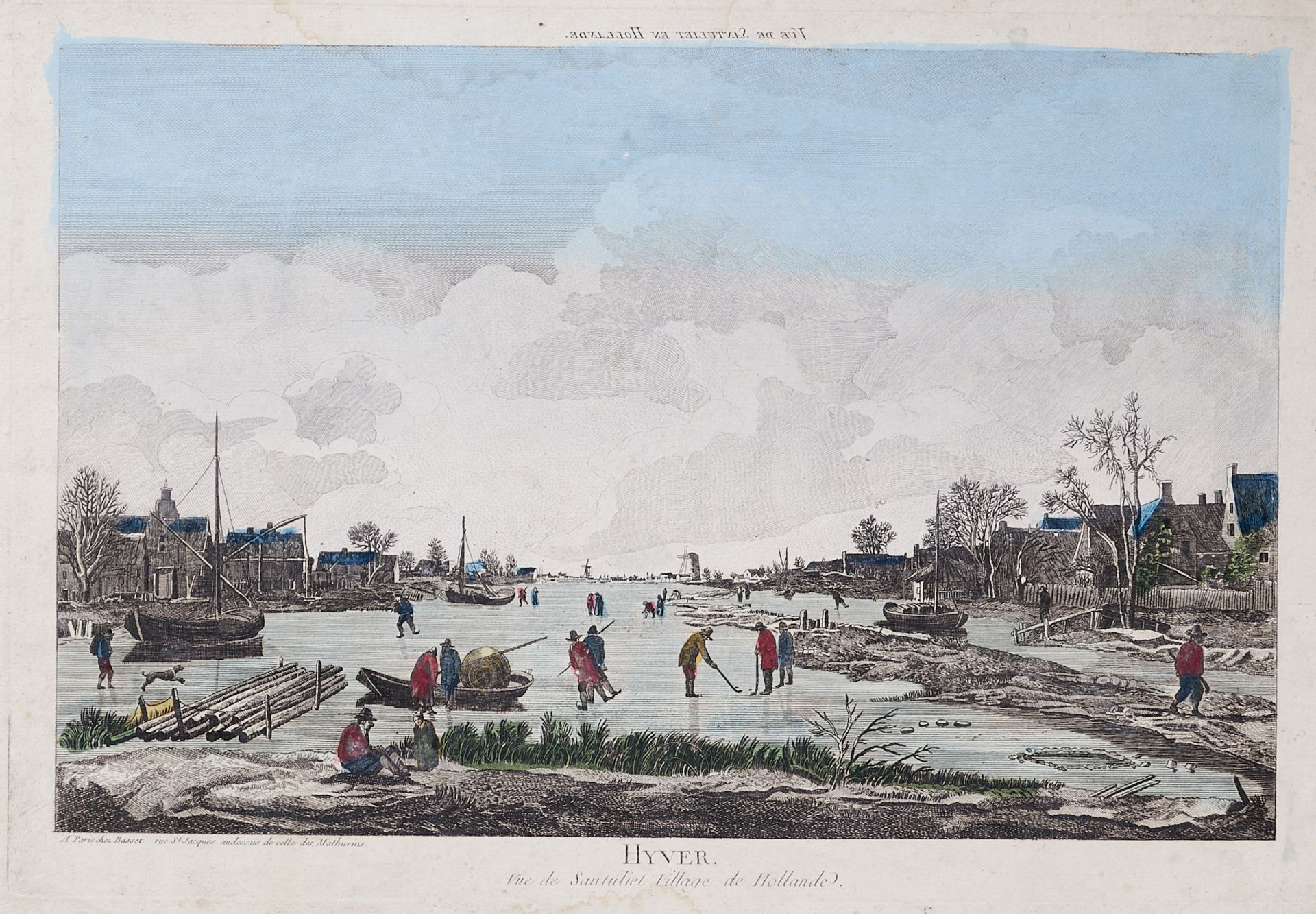 Jahreszeiten - Niederlande - Winter - "Hyver. Vue de Santuliet de Hollande".