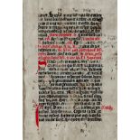 Lektionar - Fragment. 8 Bl. aus einer lateinischen