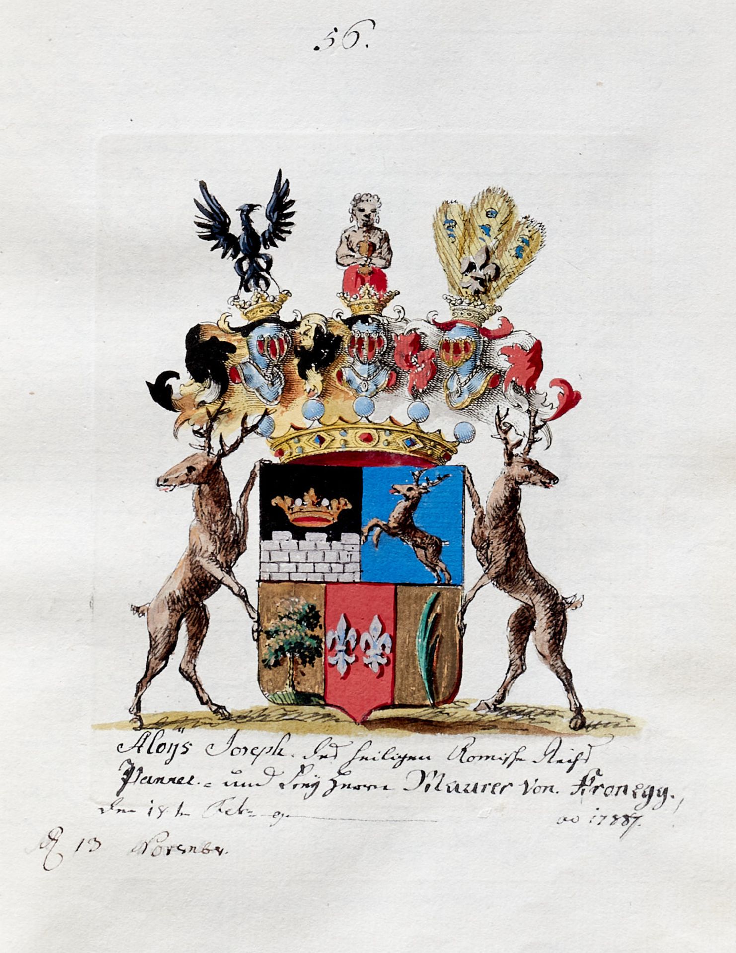 Wappenbuch  "Des heil. R. Reichs Adelstandserhöhungen ... Joseph des Zweiten" - -"... LEOPOLD DES ZW - Bild 6 aus 7