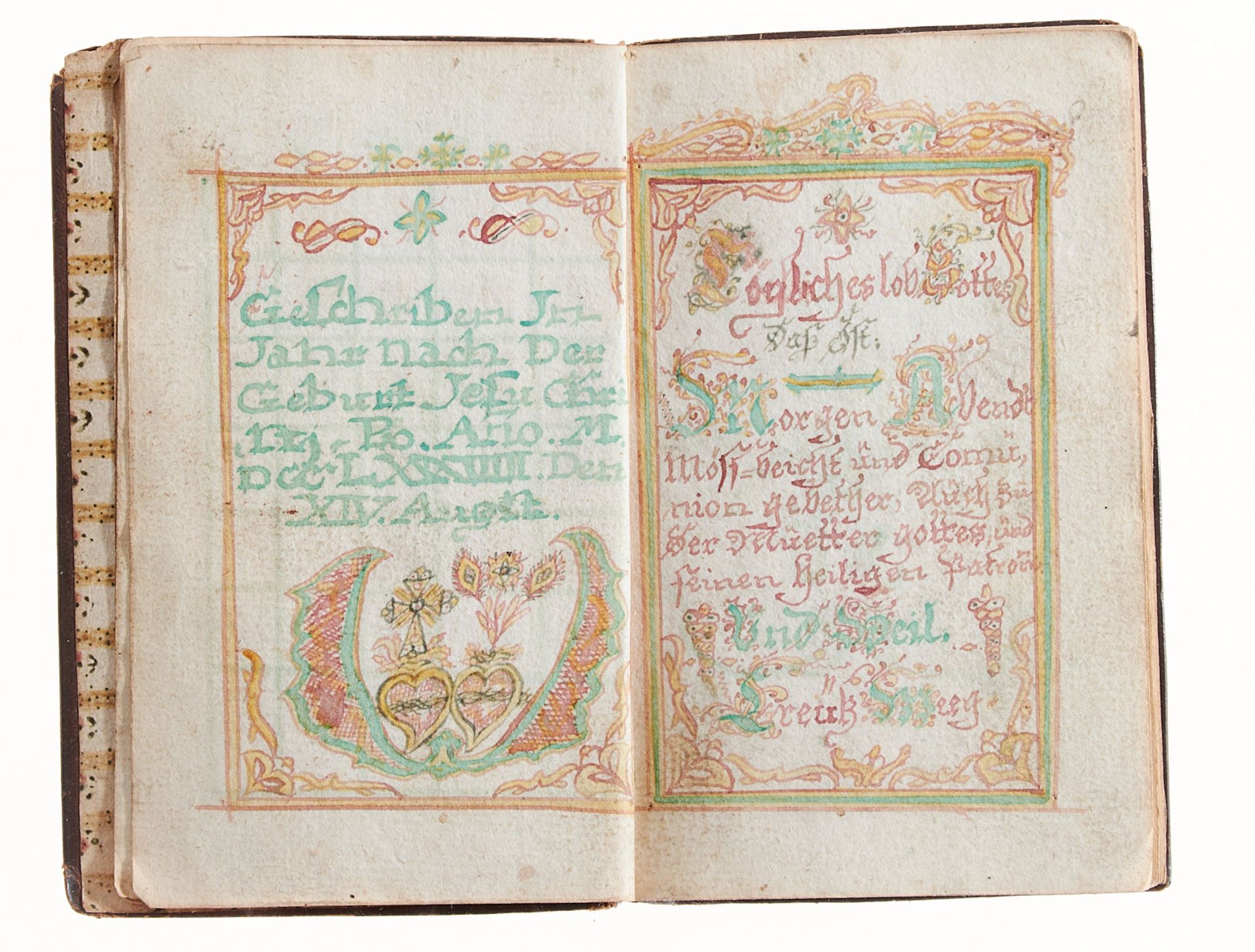 Gebetbuch "Tögliches Lob Gottes". - Deutsche Handschrift auf Papier. - Image 3 of 6