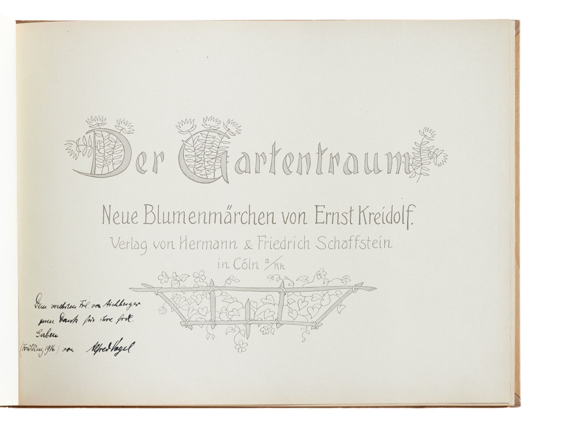 Sauber. DAZU: I. DERS., Die schlafenden Bäume. Köln, Schaffstein, o. J. (1930). 6 Bl. OPp. (Rücken - Image 2 of 4