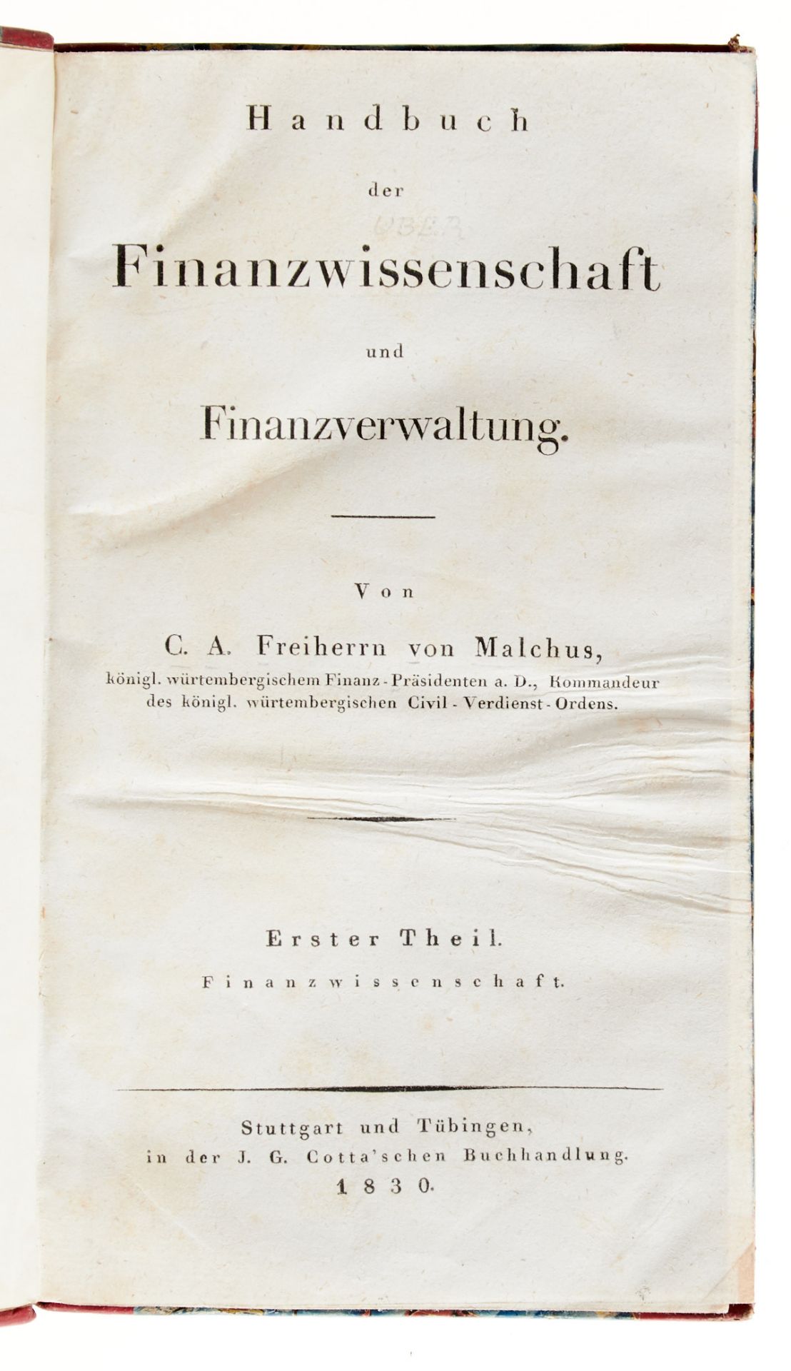 Etw. fleckig und gebräunt. Exlibris der Bibliothek von König Otto (Murken, König-Otto-von- - Image 3 of 3