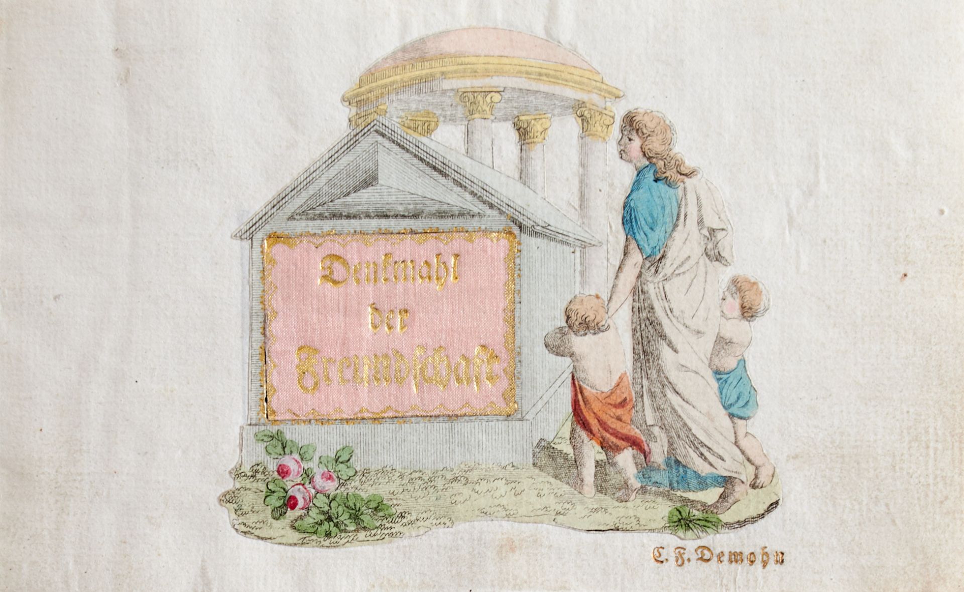 Album amicorum - Mit Beiträgen der Familie von Adolph Schroeter - "Denkmahl der Freundschaft". Stamm - Bild 2 aus 5
