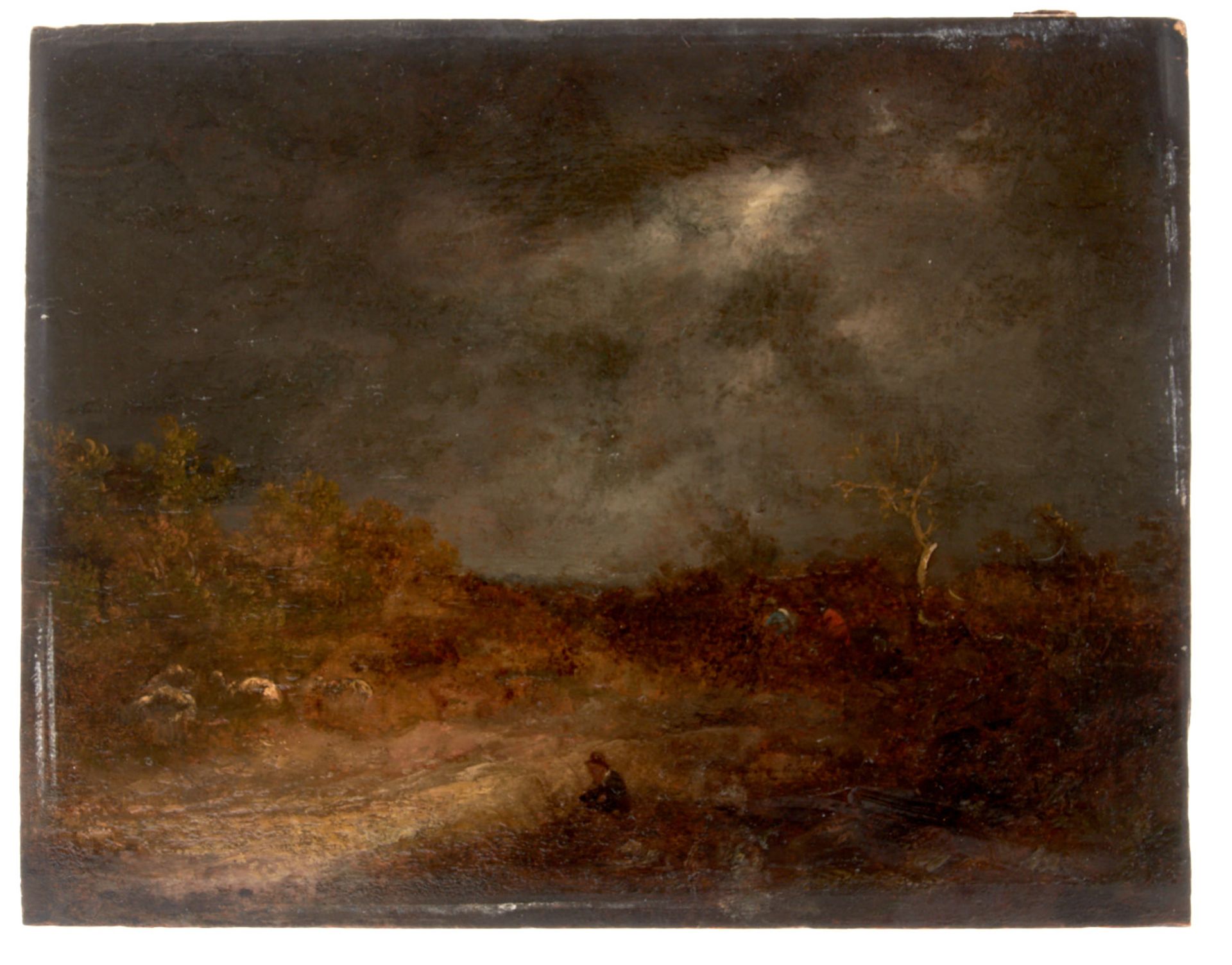 Münchner Maler des 19. Jahrhunderts Abendliche Landschaft - Bild 2 aus 4