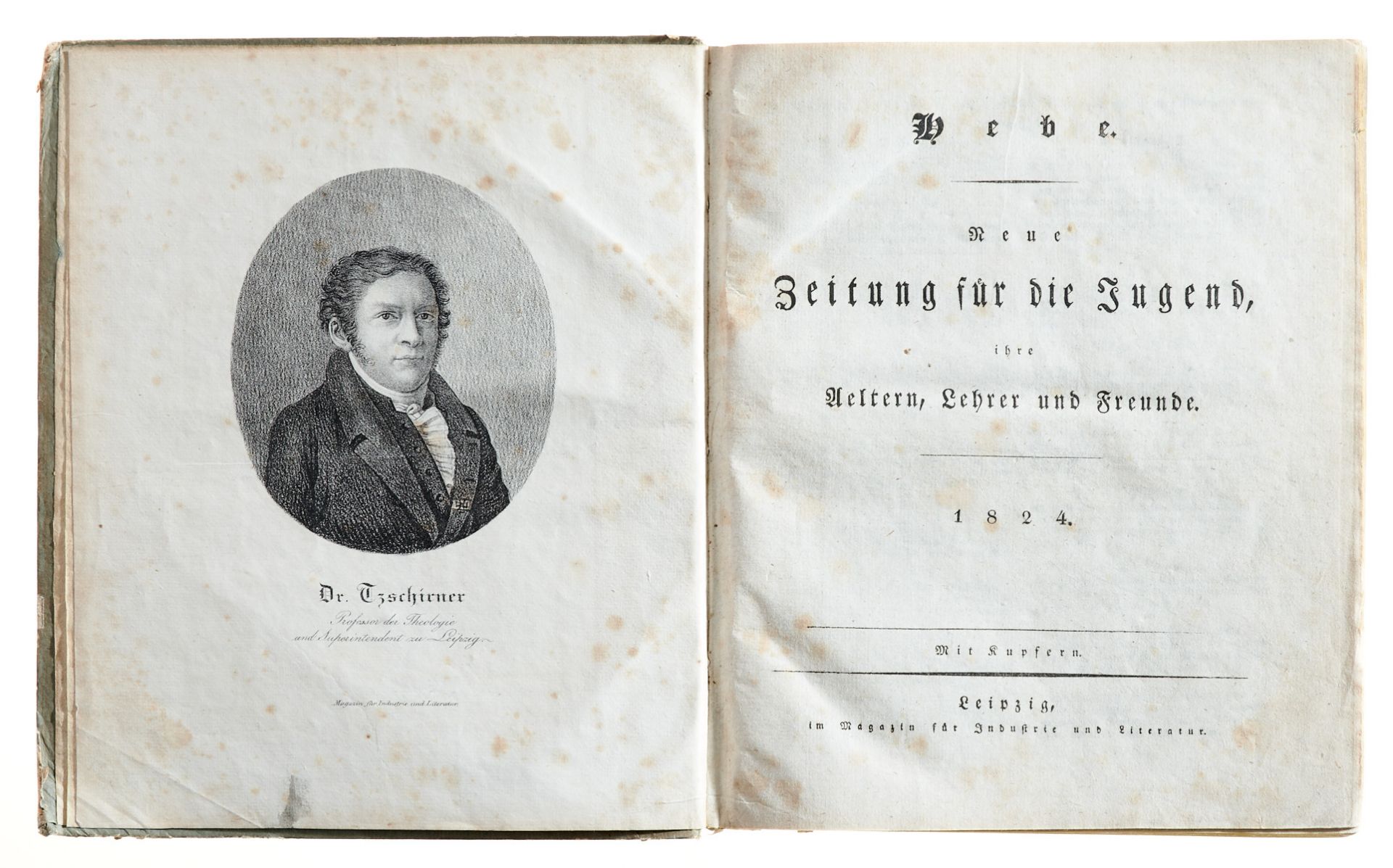 Gebräunt und fleckig. NACHGEB.: 13 Hefte des "Intelligenzblatt der Modenund Jugendzeitung" (Leipzig,