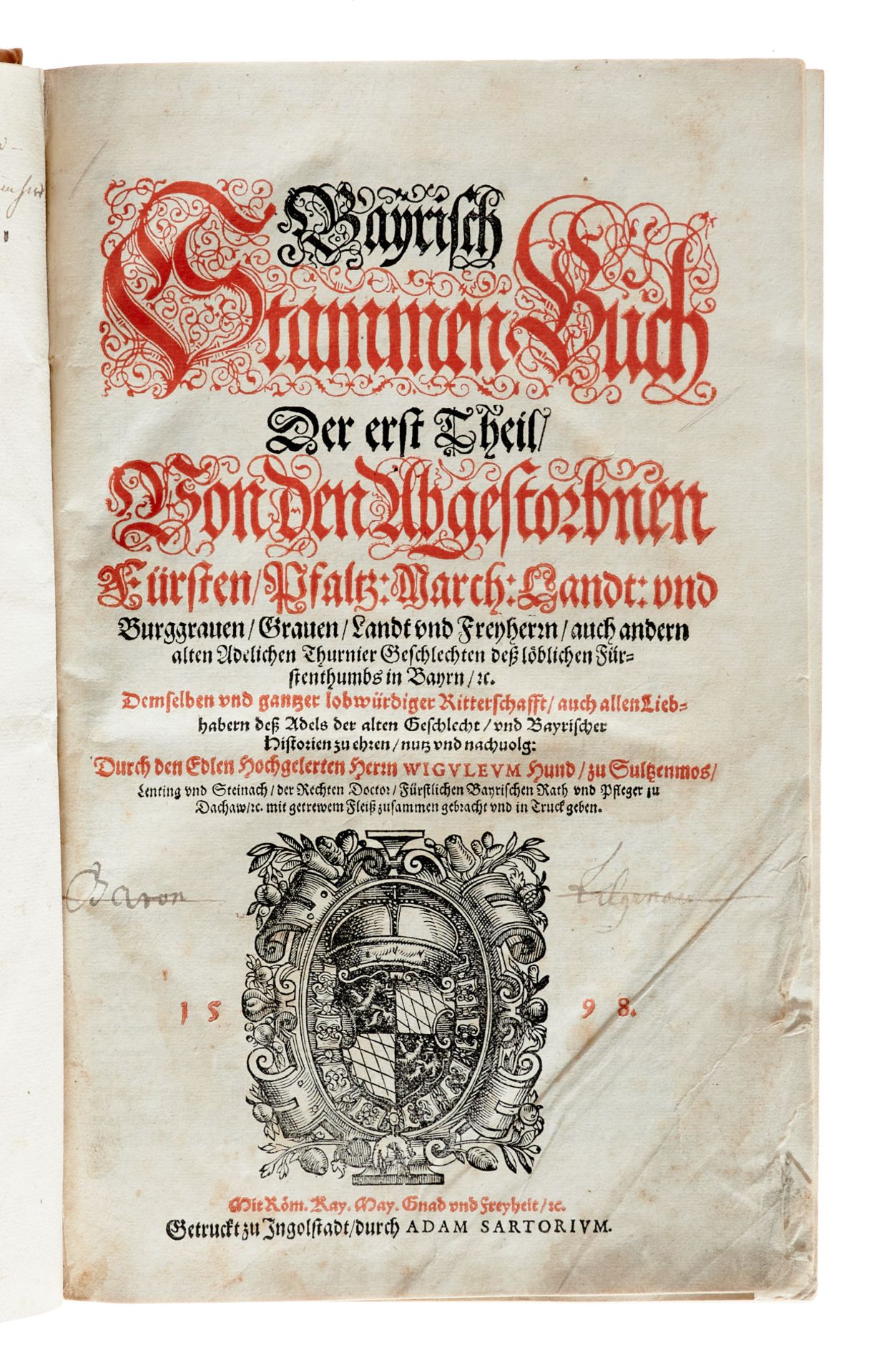 Respektblatt mit Notiz von alter Hand, Titel mit gestrichenem Besitzvermerk, anfangs ( - Image 2 of 3