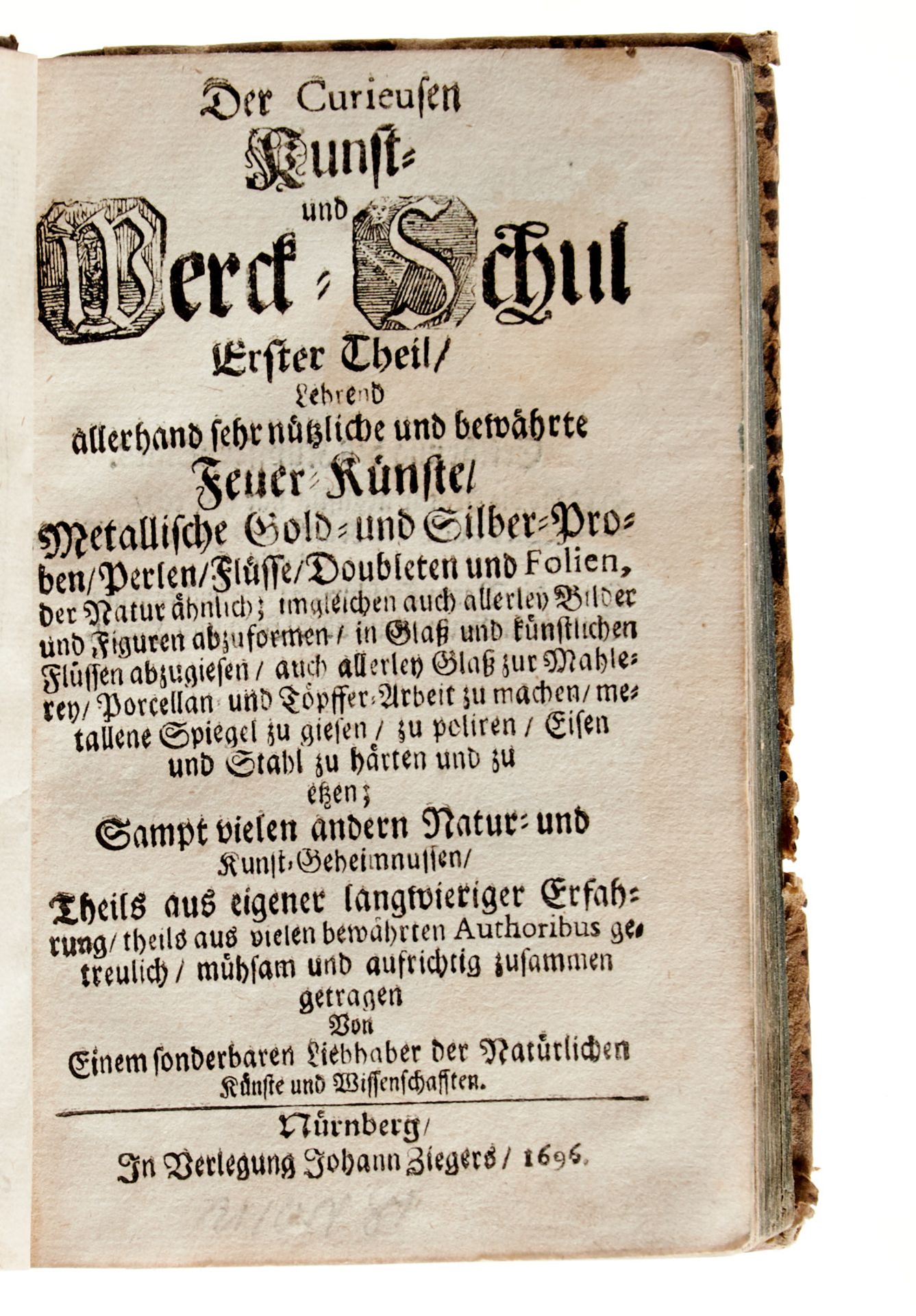 Spiegel mit Klebespur, der gestochene Titel unten mit Randausschnitt, hinterer fliegender Vorsatz - Image 3 of 4