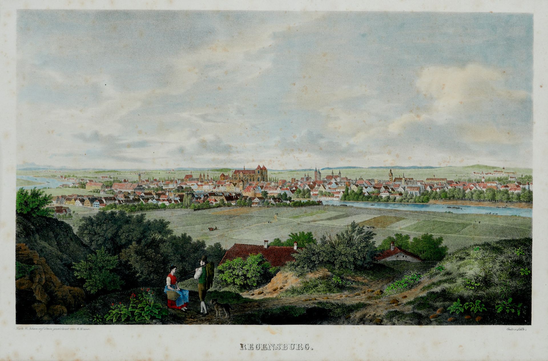 Bayern - Regensburg - Kraus - "Regensburg". Gesamtansicht. Blick von Norden