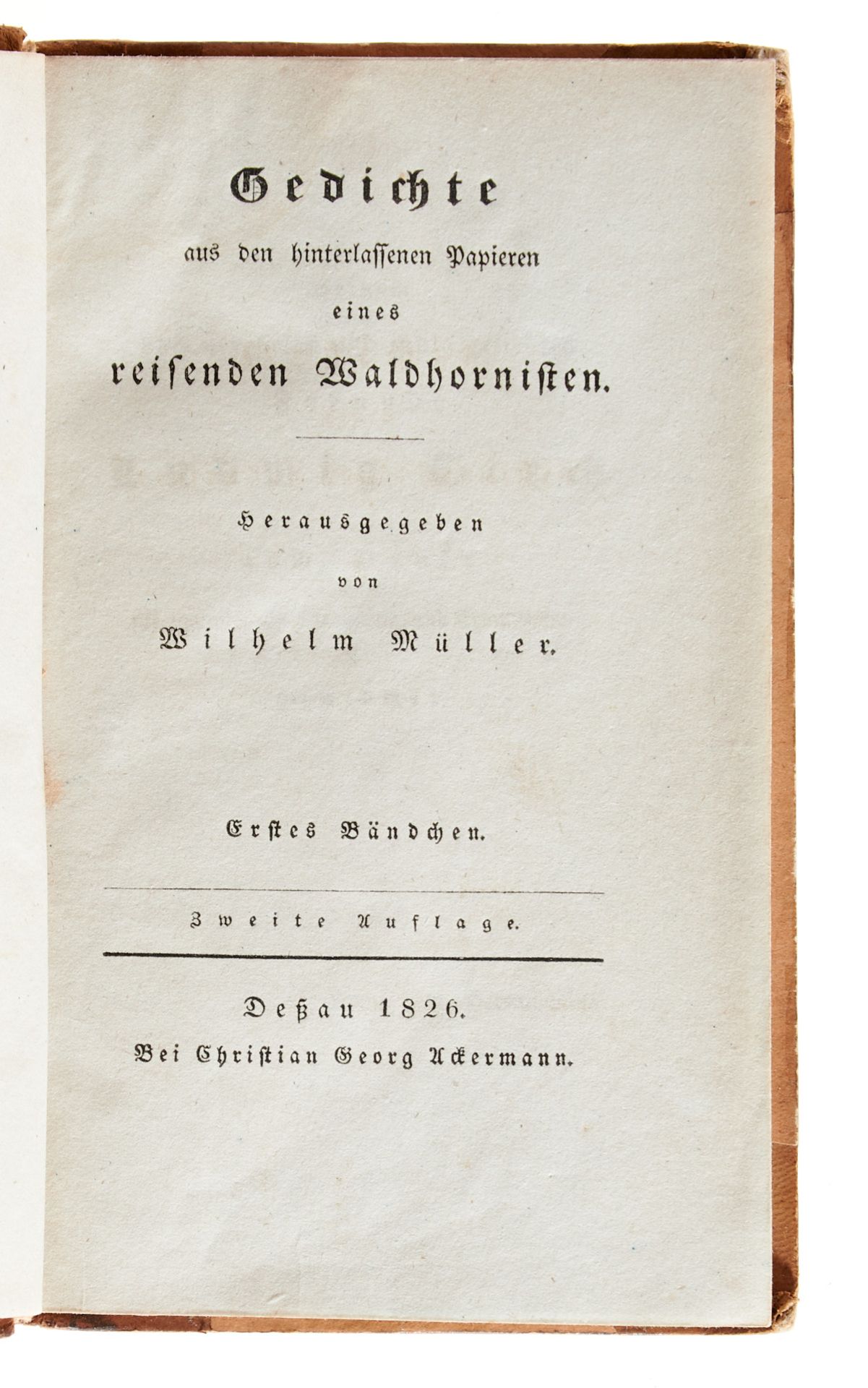 Fliegender Vorsatz mit Besitzvermerk von alter Hand, oben leicht wasserrandig, gering fleckig. - - Image 2 of 2