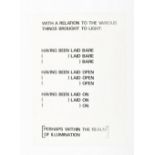 [Prints and Posters] Lawrence Weiner, With a relation to the various things brought to light